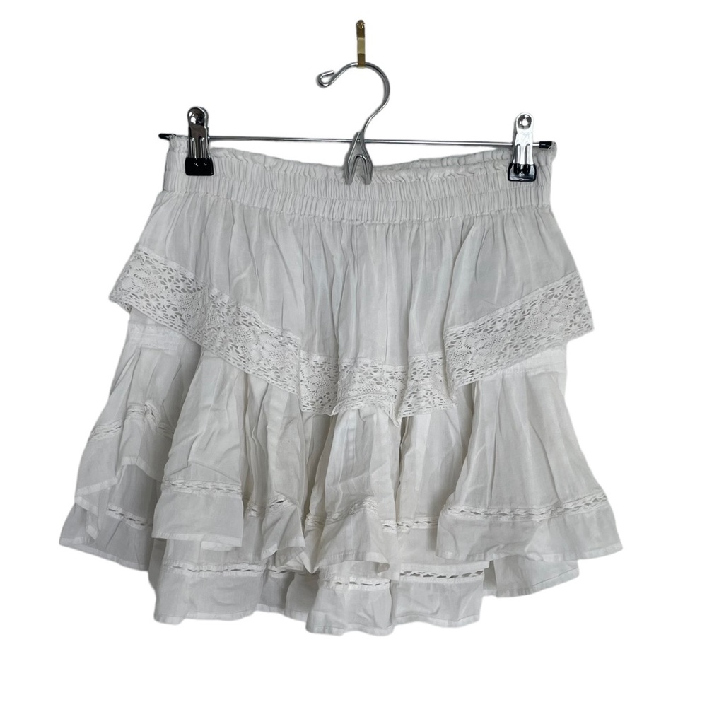 LoveShackFancy White Mini Skirt